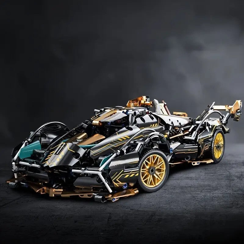 1,330-piece limited edition supercar model building block kit, ABS plastic stackable interlocking building block toy, ideal birthday and Christmas gift