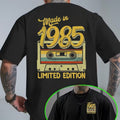 1985 Born Limited Edition Vintage Cassette Print T-Shirt