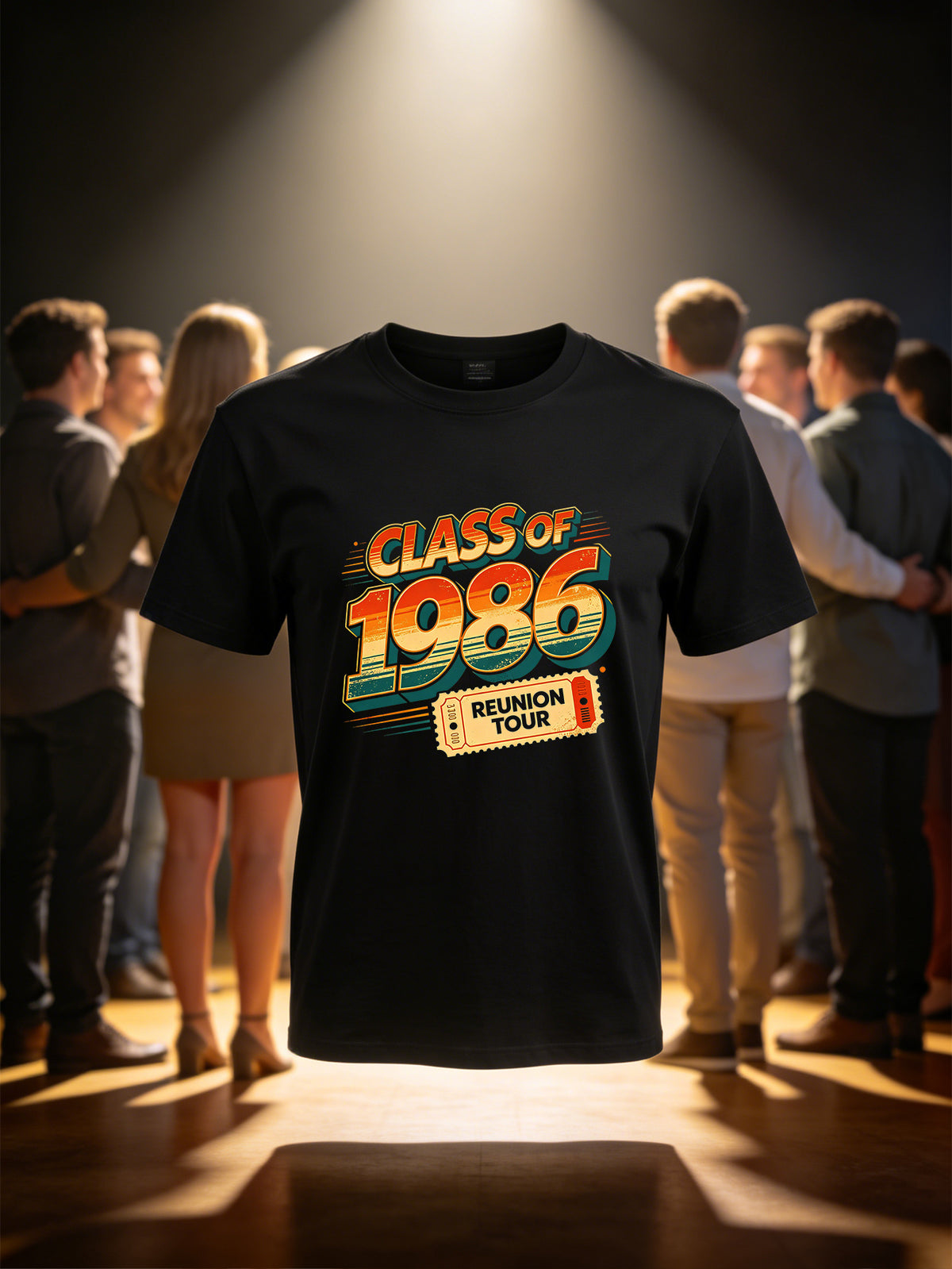 Class of 1986 T-Shirt, Reunion Tour Retro Concert Ticket Tee, Vintage High School Reunion Shirt for Gen X, 1986 Graduation Nostalgic Group Apparel for Seniors