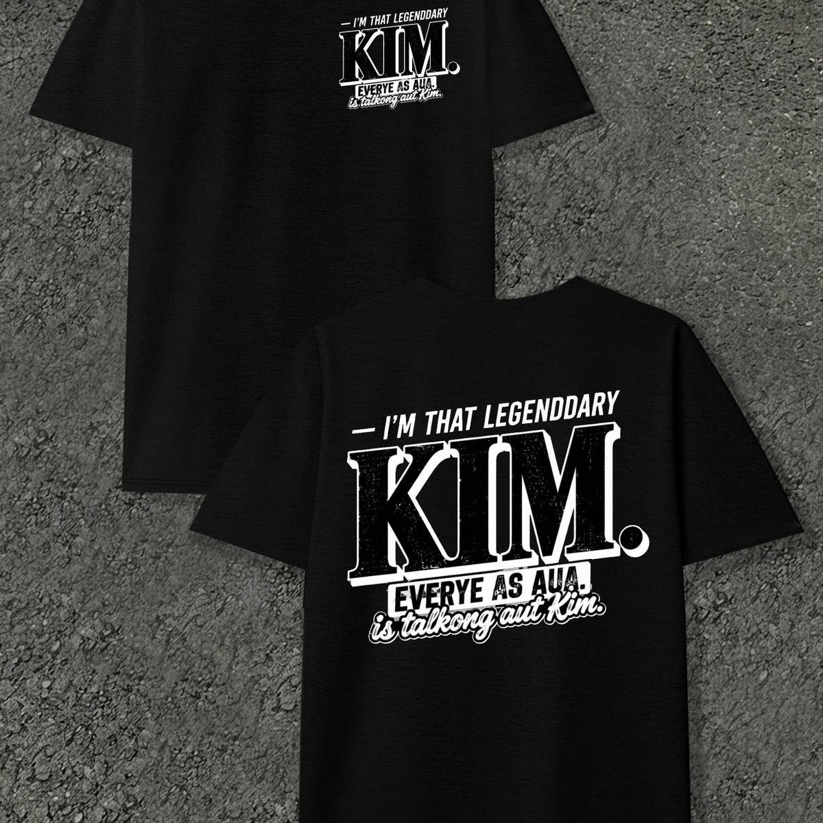 Legendary Kim Men's T-shirts with Markings