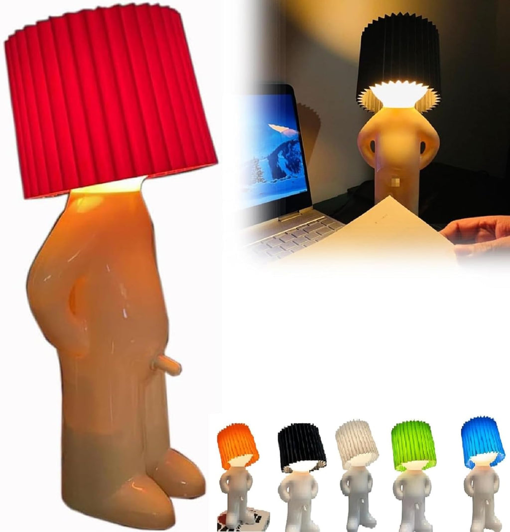 Shy Boy Desk Lamp, Creative and Charming Bedroom Night Light, Cute Boy Night Light, for Christmas and Valentine's Day (Blue, Standing)