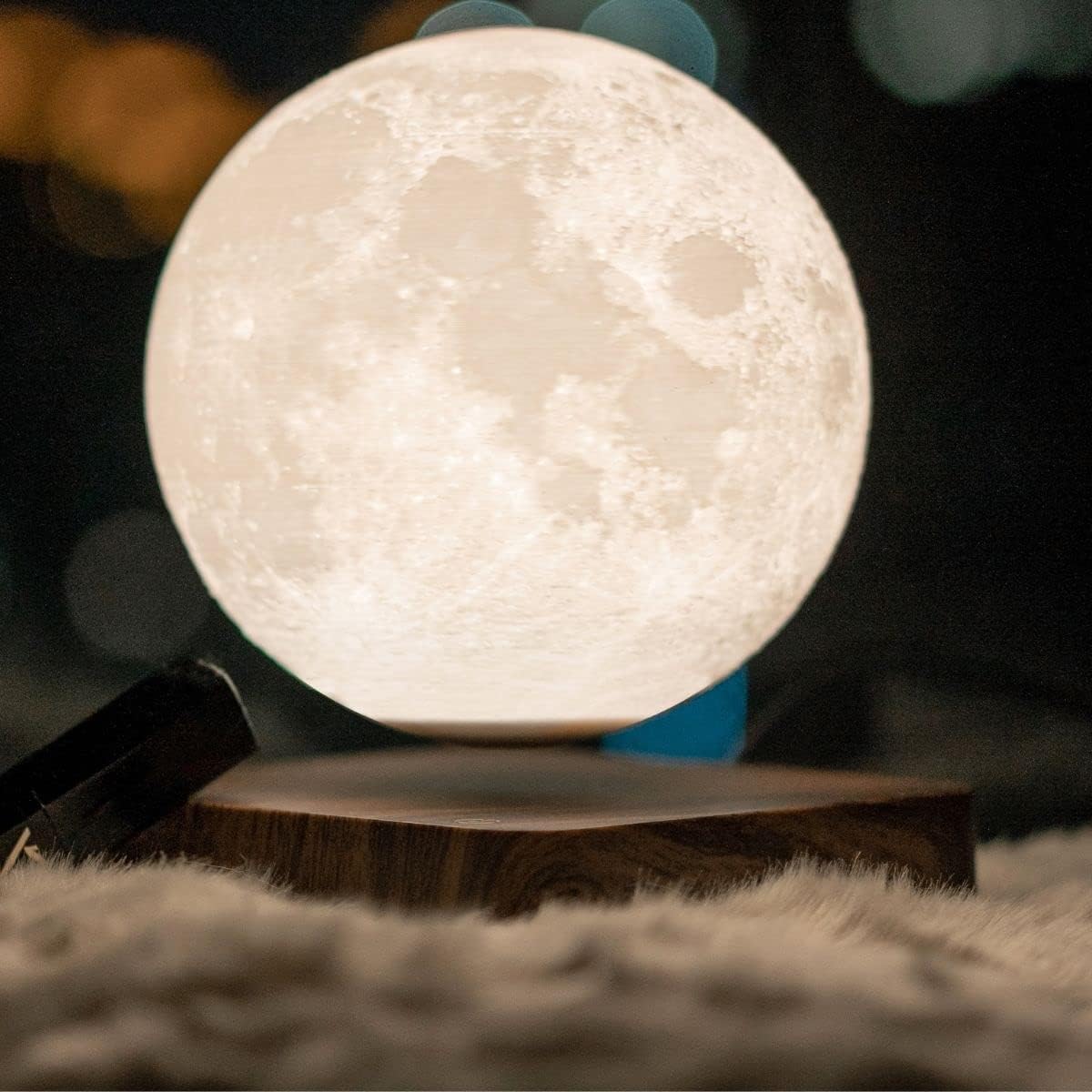 MOOCCI Magnetic Levitating Moon Lamp, 3D Printed Realistic Moon Surface with Warm White Light, Unique Valentine's Day Christmas Gift for Wife Girlfriend Women Mom, Cool Home Decor