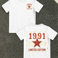 Teediy 1991 Vintage Star Emblem Women's Pure Comfortable T-shirt