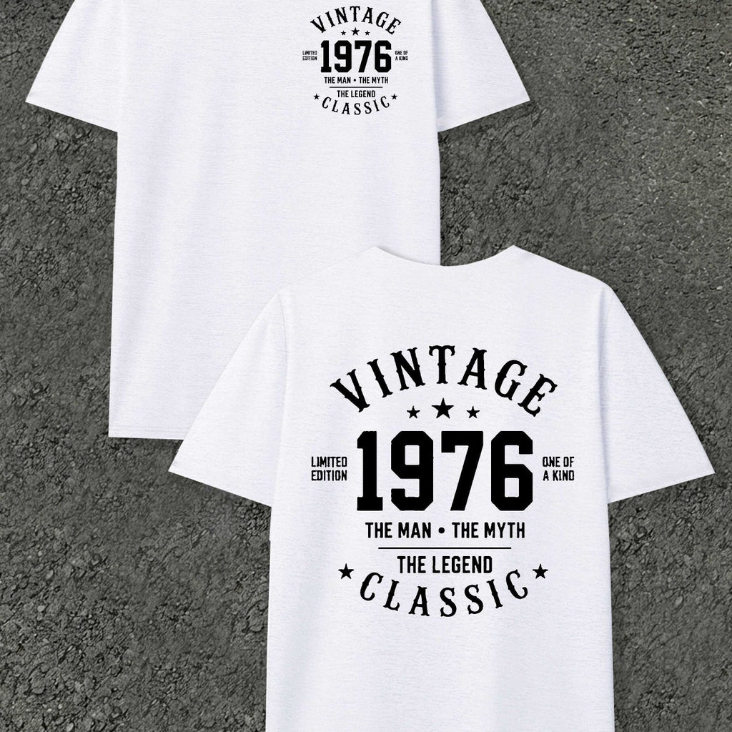 Vintage 1976 Classic Men'S T-Shirts with Markings