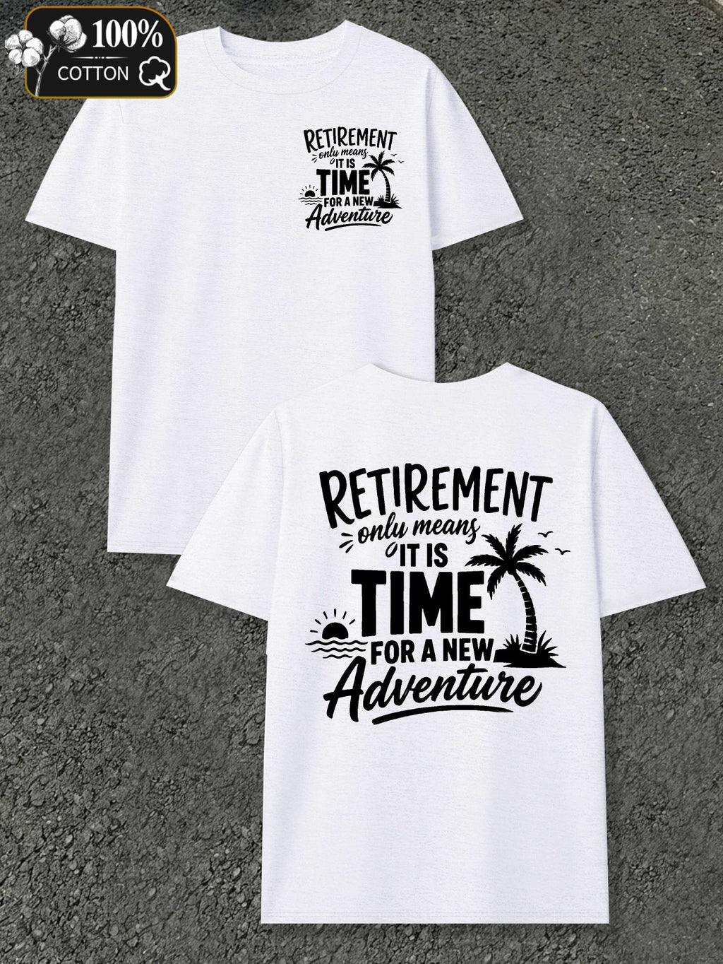 Time for New Adventure Men'S T-Shirts with Markings