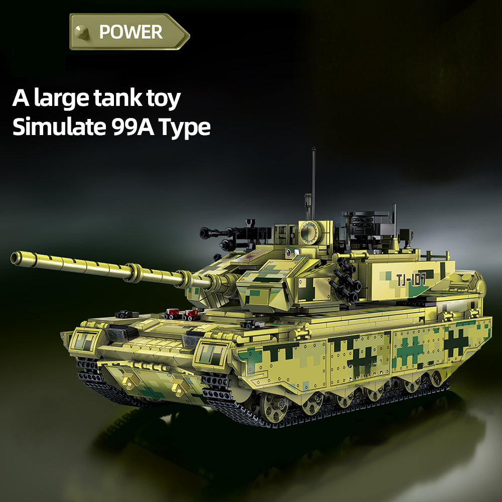 2022PCS simulation tank model, finely restore military details, match movable battery structure, build with high quality parts, adapt to military enthusiasts and assembling talents, immersive experience of creative building fun