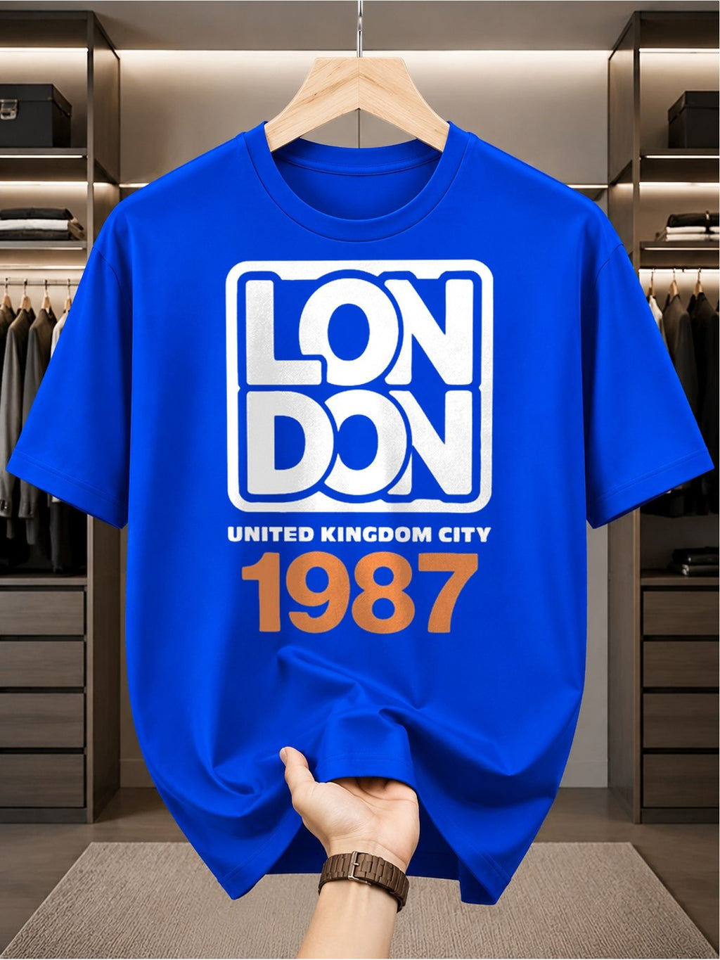 Everyday T-ShirtLondon 1987 UK City Tee Men Funny T Shirts Black Graphic Funny Dly and Weekend Wear Perfect for Summer Outdoor Activities and Leisure Wear Breathable Fabric Crew Neck Short Sleeves Suitable A
