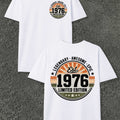 Men's Vintage 1976 Retro T-Shirt - Legendary Edition Round Neck Casual Tee with Iconic Markings, Suitable for - Wear, Machine Washable Fit for Everyday & Special Occasions