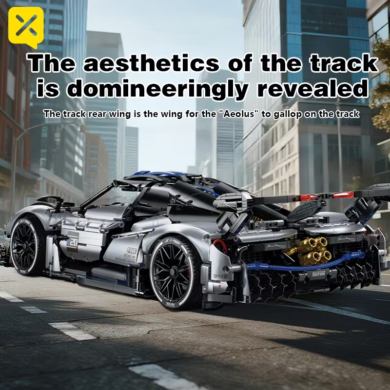 3526pcs ABS 3D Puzzles Speed Car Assembly Model, Low-Slung Front Face and Dramatic Tail Wing Design, Mixed Color, KAVOWORLD, Ideal for Building Your Own High-Performance Racing Car, Fun for Halloween, Christmas, Thanksgiving, New Year