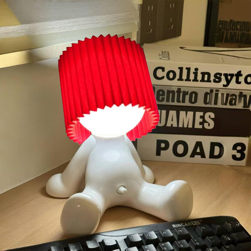 Shy Boy Desk Lamp, Creative and Charming Bedroom Night Light, Cute Boy Night Light, for Christmas and Valentine's Day (Blue, Standing)