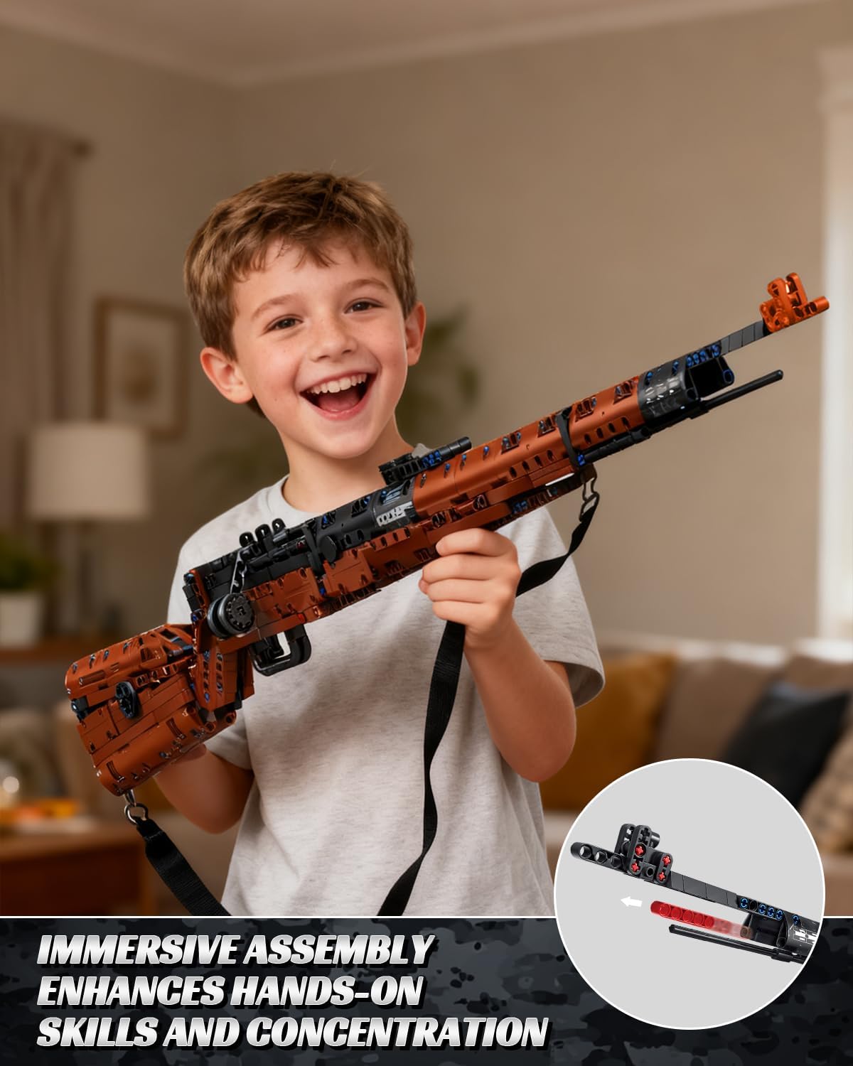 1:1 98K Building Blocks Sets - 1206 PCS Model Collection Toy Building Bricks Set - Simulation Militarily Toy Lovers for Kids and Adults Gift