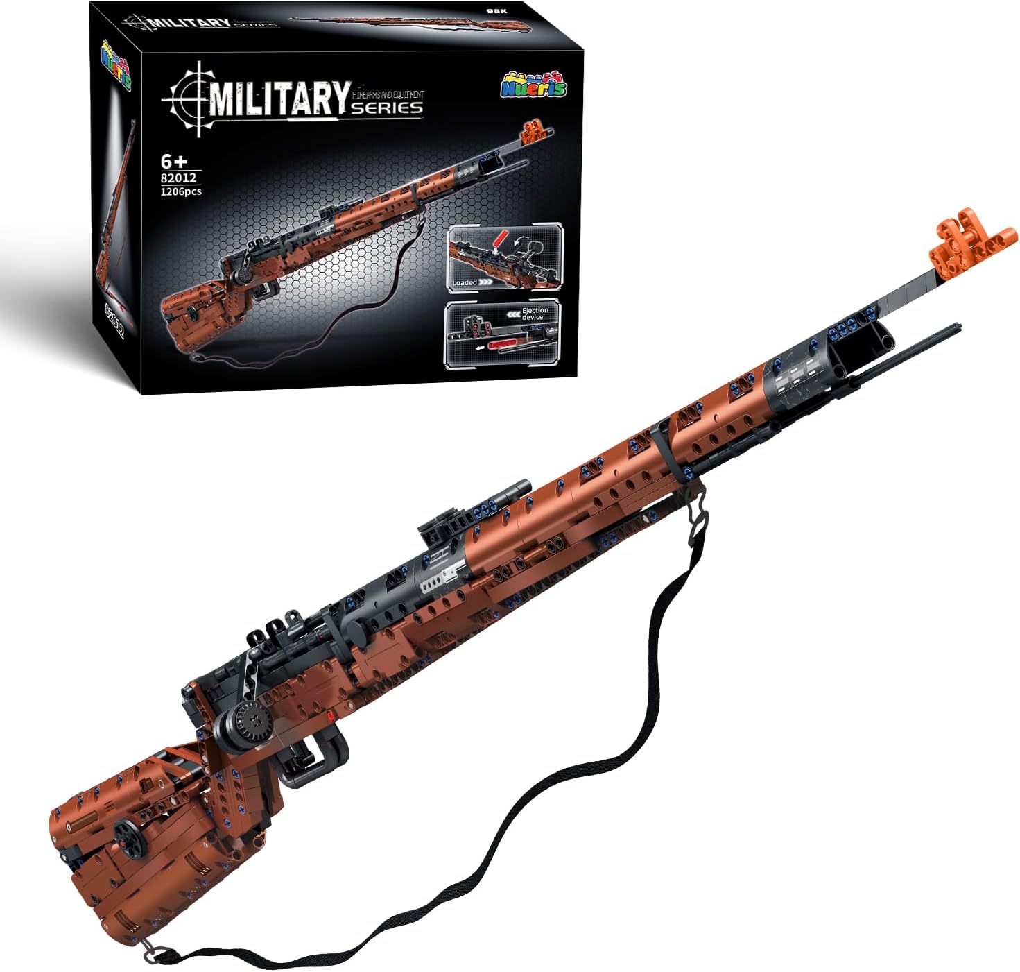 1:1 98K Building Blocks Sets - 1206 PCS Model Collection Toy Building Bricks Set - Simulation Militarily Toy Lovers for Kids and Adults Gift