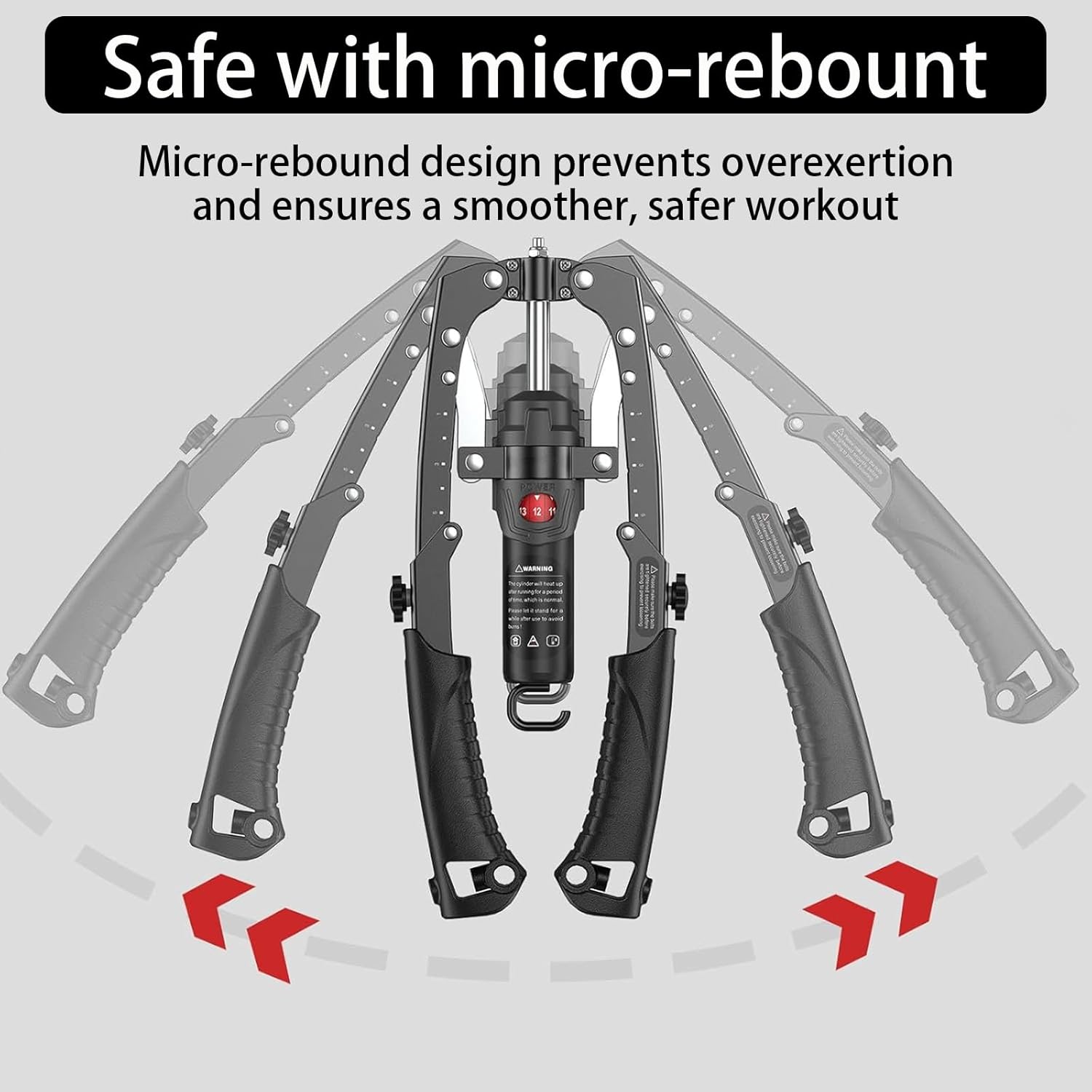 Mymus CoreFlex Twister Pro, Hydraulic Power Chest Press Machine, All-in-One Adjustable Hydraulic Arm Exerciser Twister Bar, 22-440lbs, 2-in-1 Chest Trainer with Ab Roller Wheel