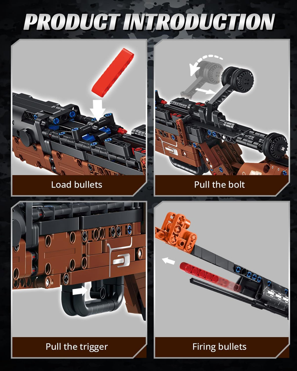 1:1 98K Building Blocks Sets - 1206 PCS Model Collection Toy Building Bricks Set - Simulation Militarily Toy Lovers for Kids and Adults Gift