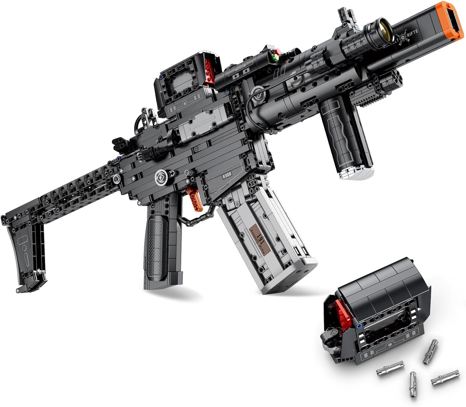 Sosuy Building Block Gun Sets, M1887 1:1 DIY Shootable Shotgun Model Guns Toys for Adult Teen Boys, Birthday for Men Kids Age 8+, Bricks Collection for Army Fan 1370PCS