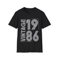 Classic 1986 T-Shirts for Men Featuring a Humorous Design, Perfect for Celebrating a 1986 Birthday. This Breathable Short-Sleeve Casual Shirt Is Ideal for The Gym, Travel, Beach Outings, And Workout Sessions