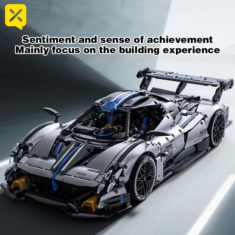 3526pcs ABS 3D Puzzles Speed Car Assembly Model, Low-Slung Front Face and Dramatic Tail Wing Design, Mixed Color, KAVOWORLD, Ideal for Building Your Own High-Performance Racing Car, Fun for Halloween, Christmas, Thanksgiving, New Year