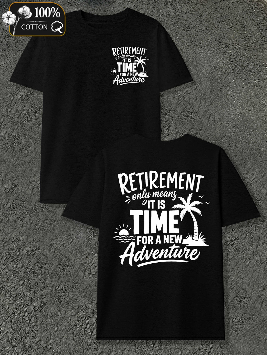Time for New Adventure Men'S T-Shirts with Markings