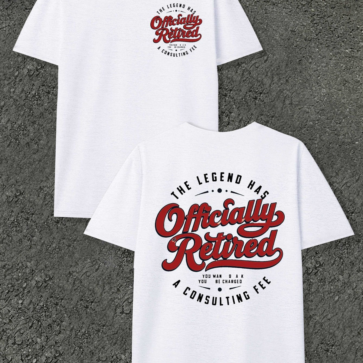 Men's Officially Licensed Retired Legend T-Shirt - Iconic Print, Round Neck Casual Tee Suitable for Year-Round Wear, Machine Washable Apparel for Events & Everyday Outfits (No Transparency)
