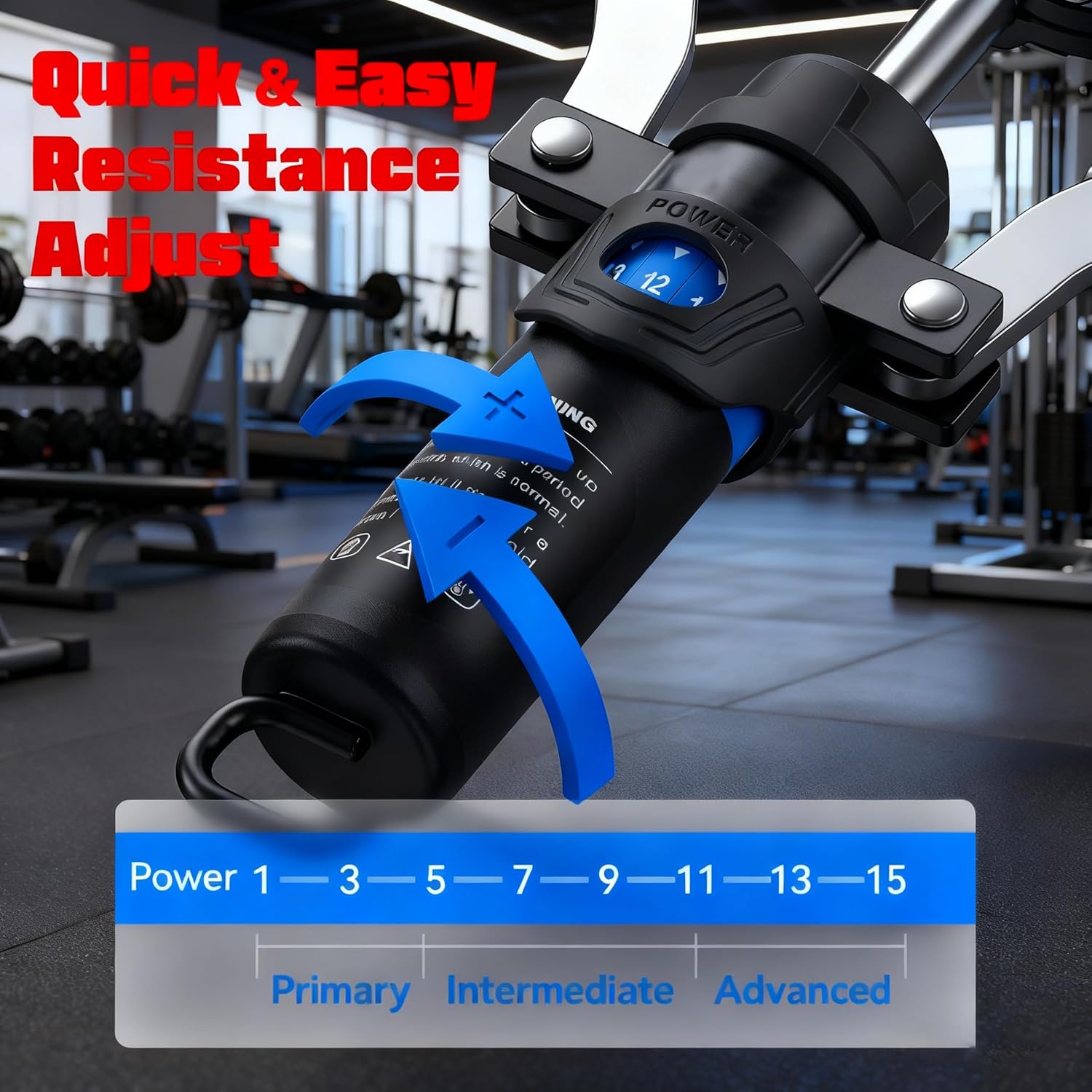 Mymus CoreFlex Twister Pro, Hydraulic Power Chest Press Machine, All-in-One Adjustable Hydraulic Arm Exerciser Twister Bar, 22-440lbs, 2-in-1 Chest Trainer with Ab Roller Wheel