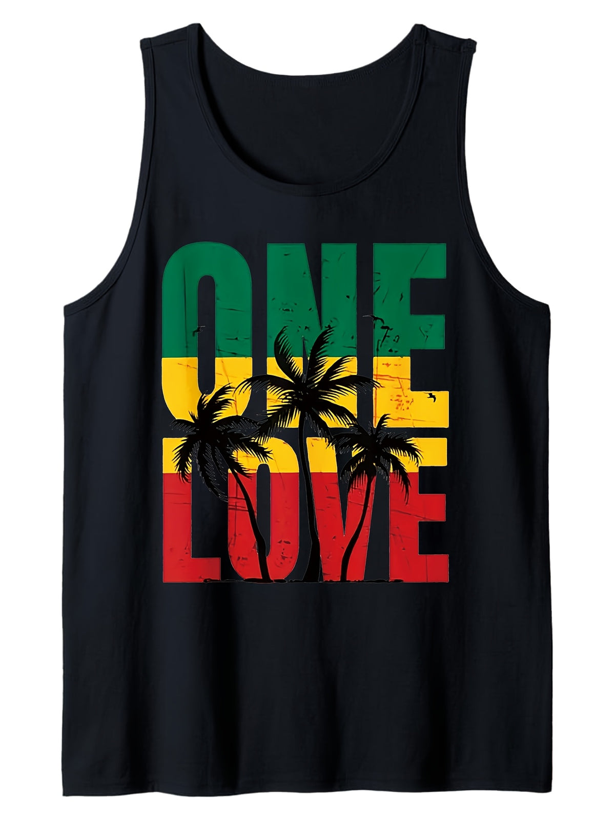 A Men'S Sleeveless Beach Print Round Neck Top, Suitable for Casual Vacations And Sports Workouts, Machine Washable