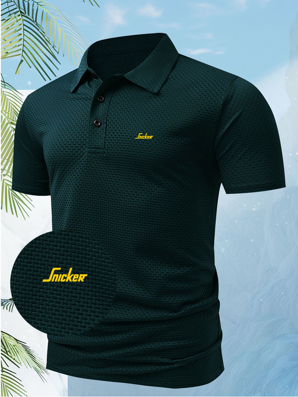 A Men'S Unique Creative Snicker English Letter Fashion Design Logo Pattern Polo, Suitable for All Seasons, Regular Fit Incorporates European And American Fashion, Showing a Casual And Easy Style