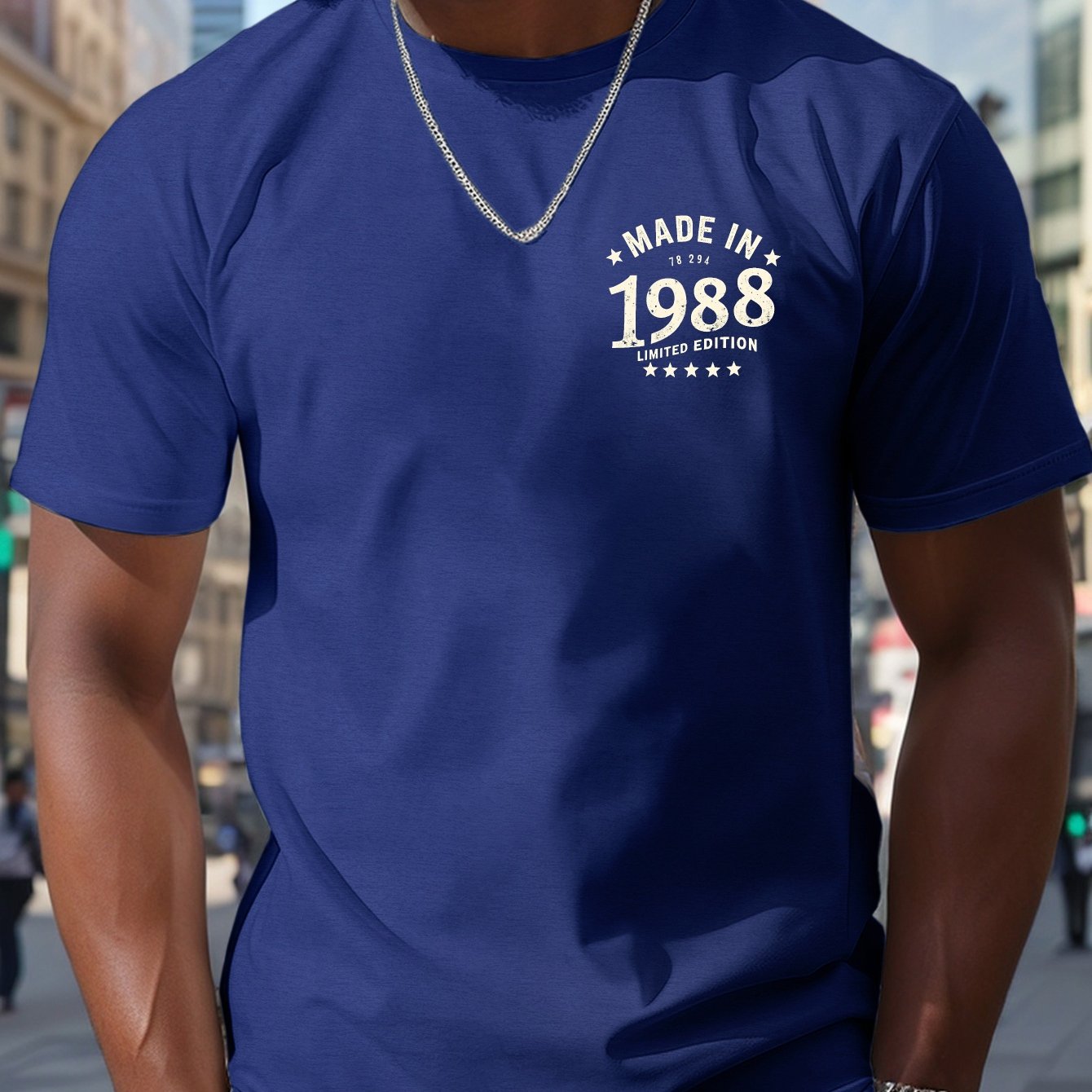 Limited Edition Print T-Shirt from 1988, Men'S Tees, Casual Short-Sleeve Shirt Perfect for Summer