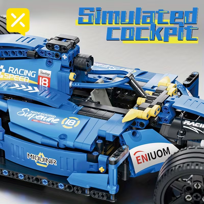 1137PCS creative red Formula F1 racing building blocks toy car, 1:10 classic restoration, restoration of racing machinery, desktop bookshelf ornaments collection preferred! Christmas/Birthday/New Year/Graduation Season/Thanksgiving Gift!
