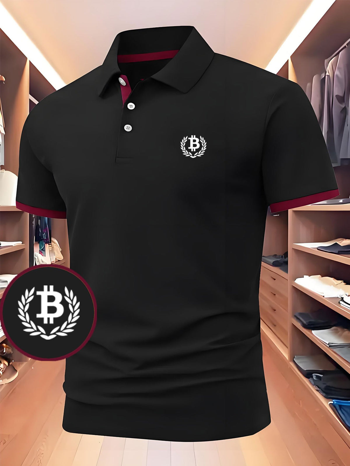 Men'S Fashion Casual Polo Shirt Classic Geometric Print Pattern Shirt Upgraded Fabric Soft And Comfortable Lapel Color Matching Details Golf Sports Tennis Shirt Summer Daily Sports Short Sleeve Top