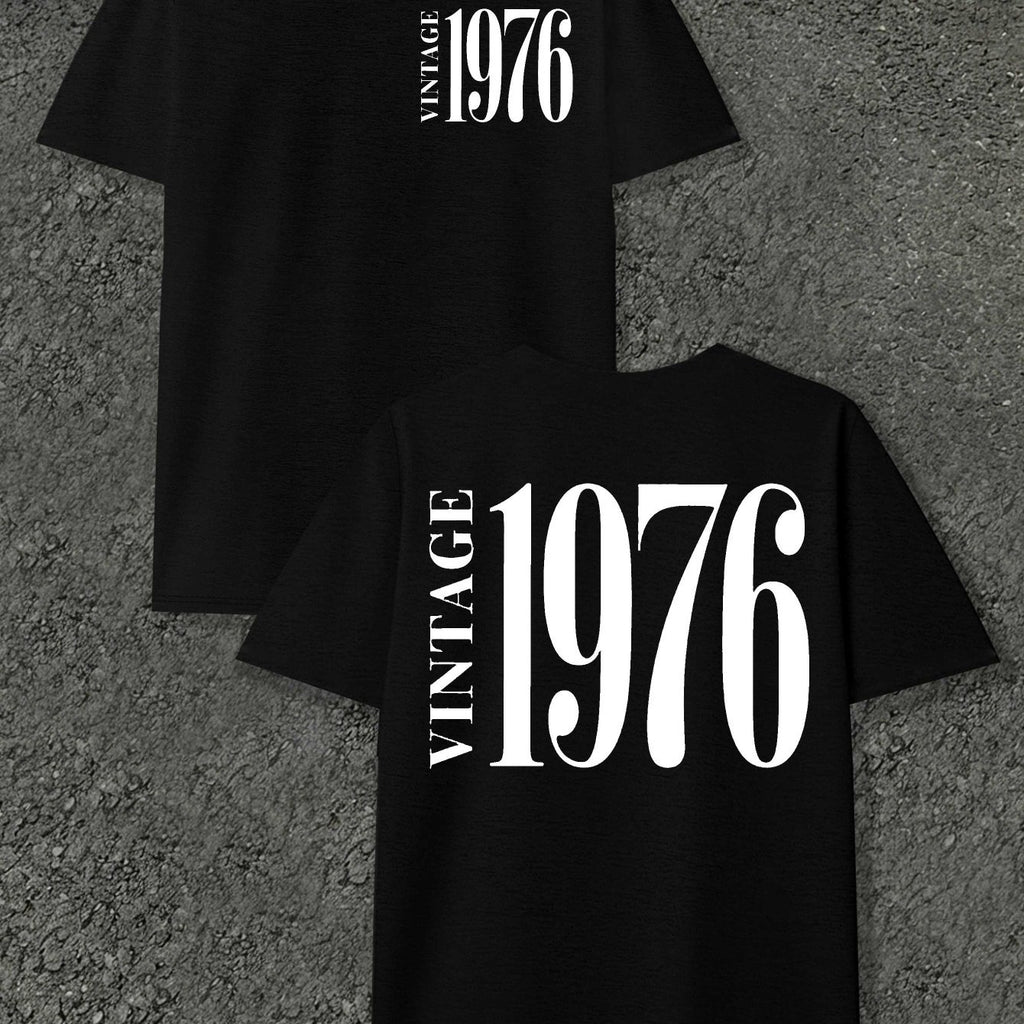 Vintage 1976 Statement Men'S T-Shirts with Markings