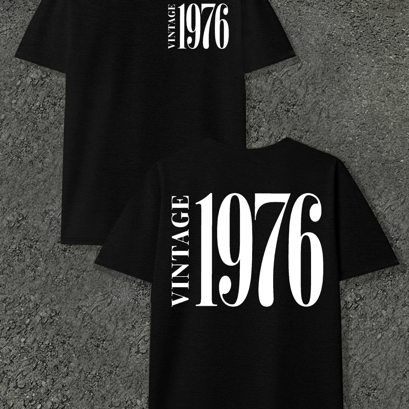 Vintage 1976 Statement Men'S T-Shirts with Markings