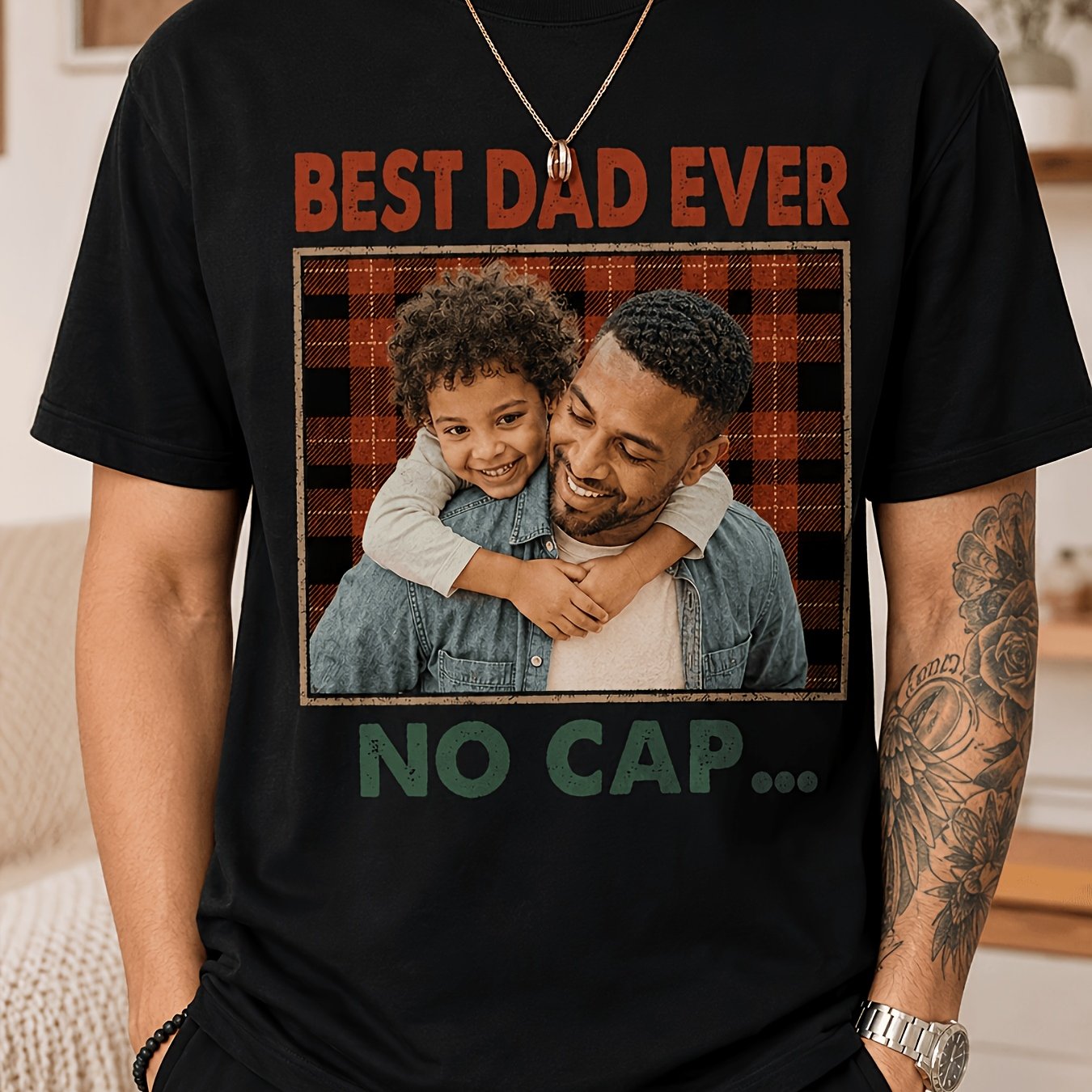 Women's Men's Personalized Custom T-Shirt, Loose Fit Custom Personalized Tee, Custom Photo Text Print Crewneck Tee, Customized Gift for Birthday Family Reunion Vacation, Customized T-shirts for Couples, Fathers, Mothers, And Girlfriends