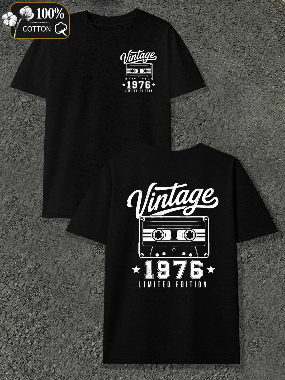 Vintage 1976 Edition Men'S T-Shirts with Markings