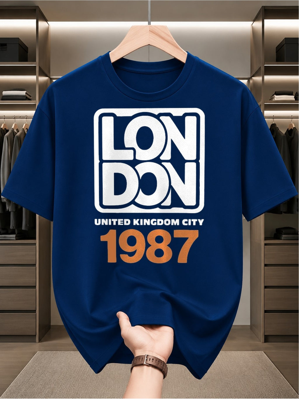 Everyday T-ShirtLondon 1987 UK City Tee Men Funny T Shirts Black Graphic Funny Dly and Weekend Wear Perfect for Summer Outdoor Activities and Leisure Wear Breathable Fabric Crew Neck Short Sleeves Suitable A