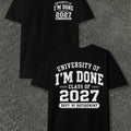 Men's Retirement Gift T-Shirt - Class Of Retirement with Diploma Print, Round Neck Casual Fit Suitable for Retirement Parties, Events & Daily Wear, Machine Washable Apparel
