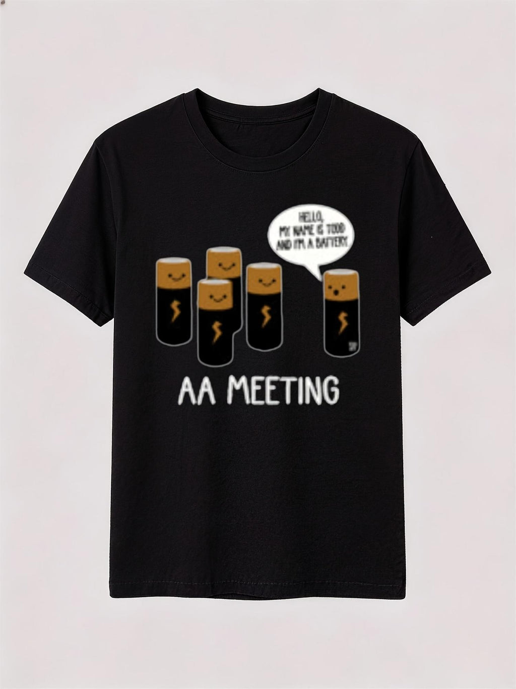 Men'S Summer Comfortable T-Shirt AA Meeting T-Shirt, Casual Round Neck, Local Delivery