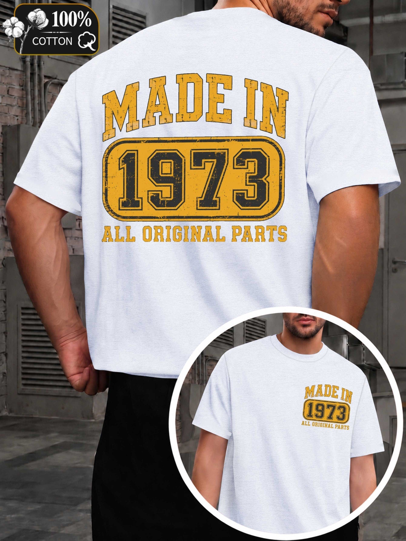 1973 Men'S T-Shirts with Markings