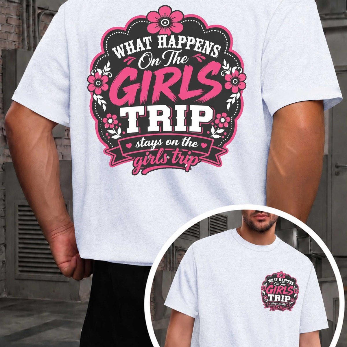 Girls' Secret Trip Men'S T-Shirts with Markings