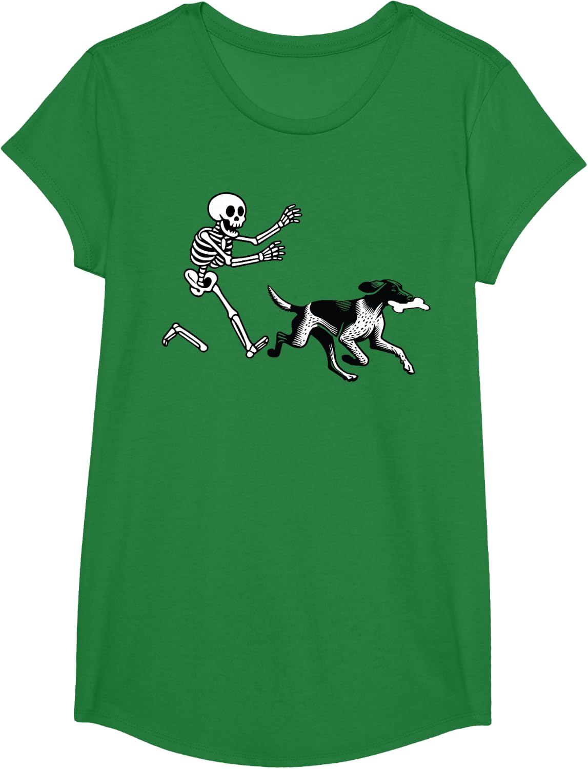 German Shorthaired Pointer Running Skeleton Halloween T-Shirt