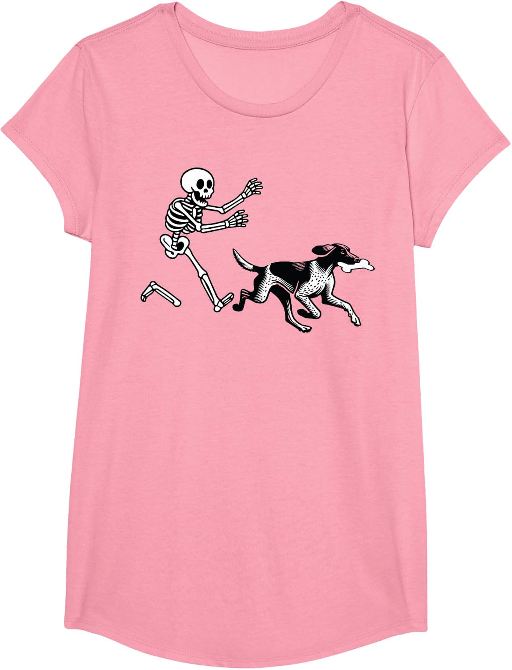 German Shorthaired Pointer Running Skeleton Halloween T-Shirt