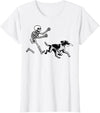 German Shorthaired Pointer Running Skeleton Halloween T-Shirt