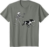 German Shorthaired Pointer Running Skeleton Halloween T-Shirt