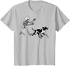 German Shorthaired Pointer Running Skeleton Halloween T-Shirt
