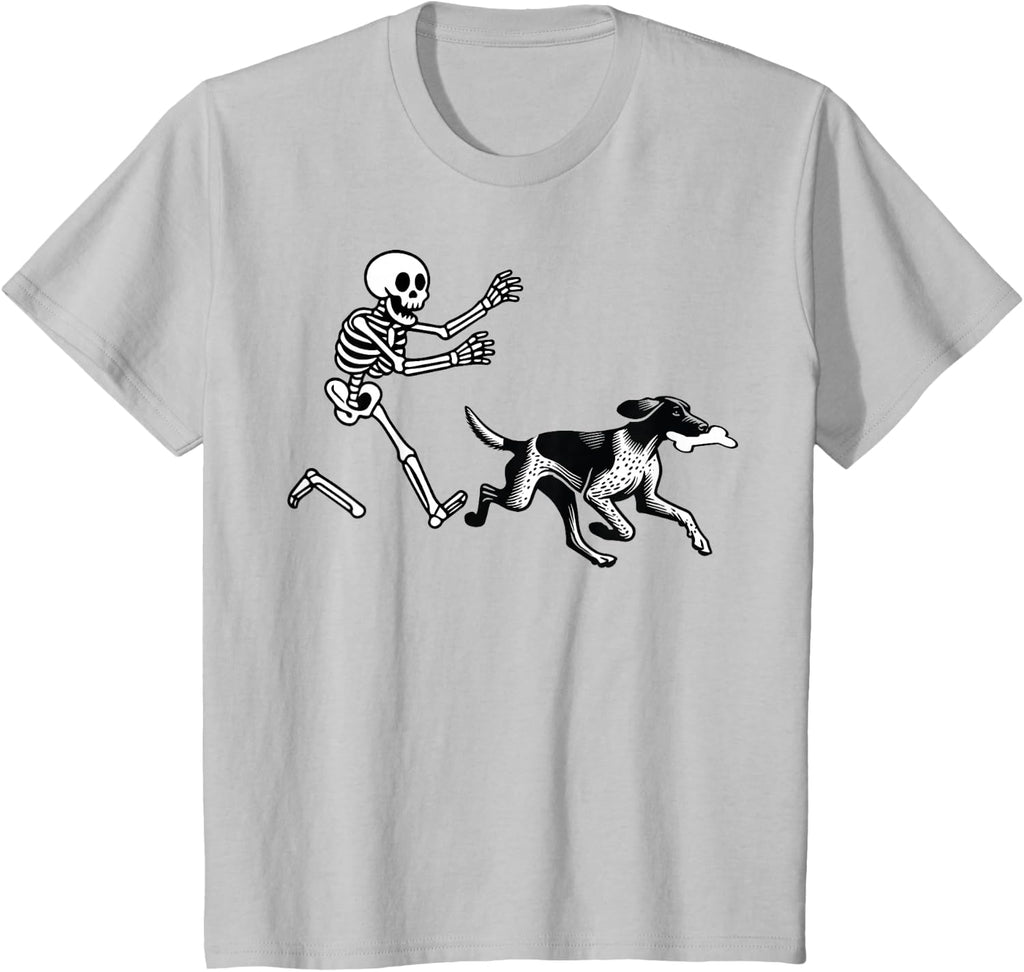 German Shorthaired Pointer Running Skeleton Halloween T-Shirt