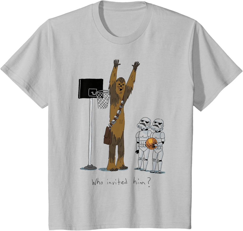 Star Wars Chewbacca Basketball Who Invited Him Disney+ T-Shirt