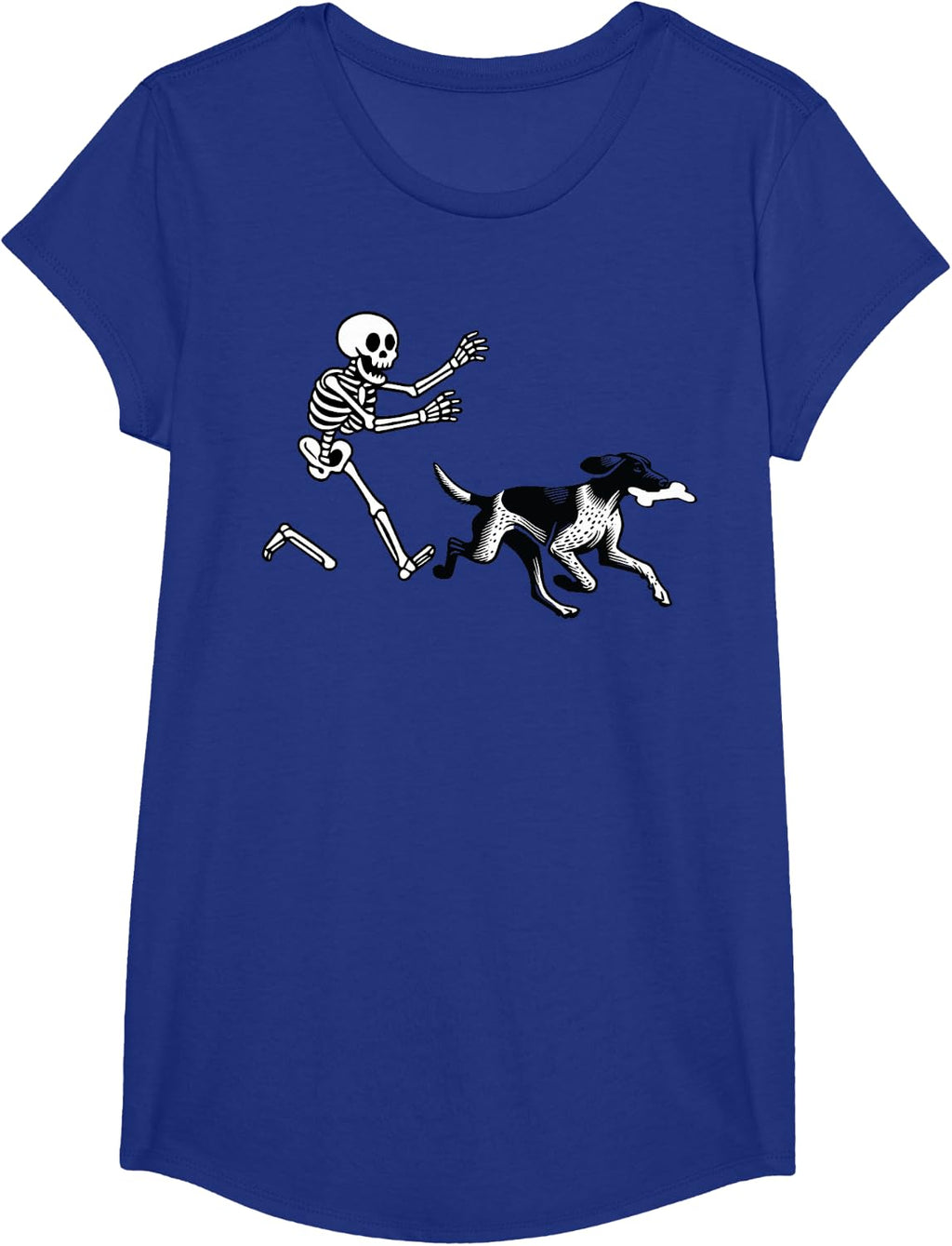 German Shorthaired Pointer Running Skeleton Halloween T-Shirt