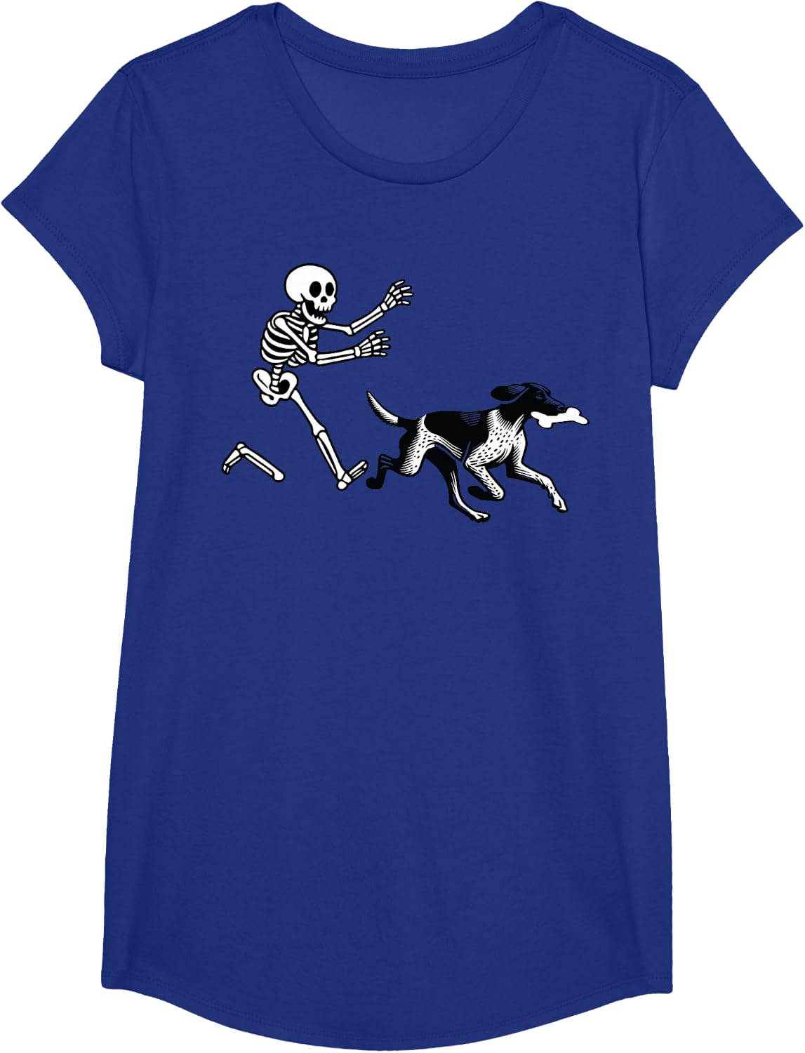 German Shorthaired Pointer Running Skeleton Halloween T-Shirt