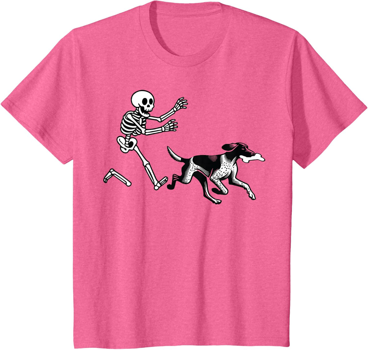 German Shorthaired Pointer Running Skeleton Halloween T-Shirt