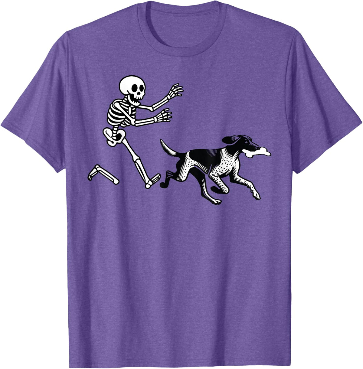 German Shorthaired Pointer Running Skeleton Halloween T-Shirt