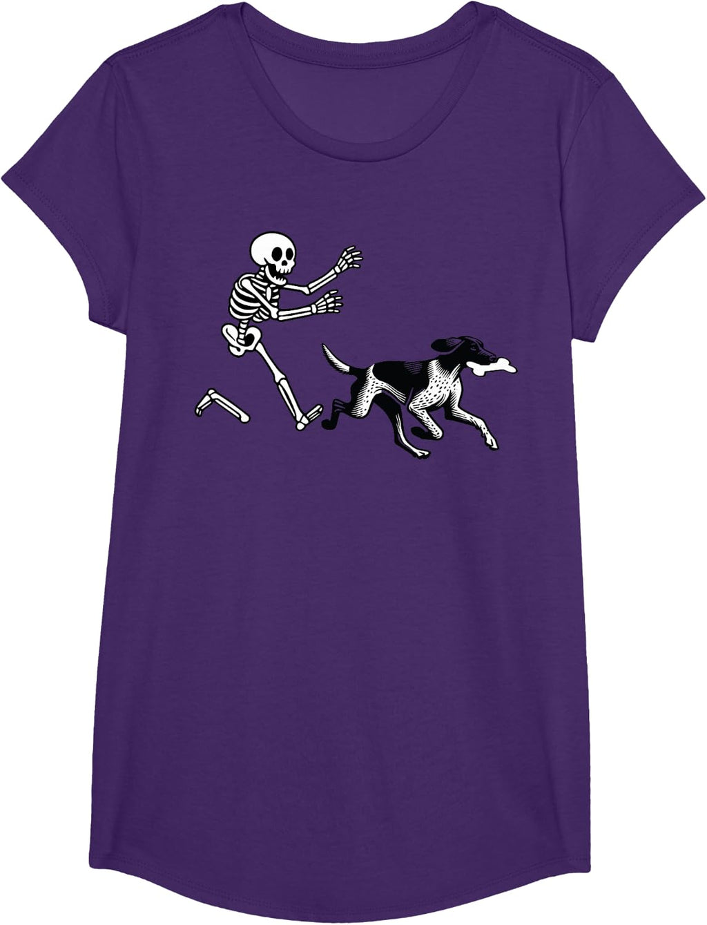 German Shorthaired Pointer Running Skeleton Halloween T-Shirt
